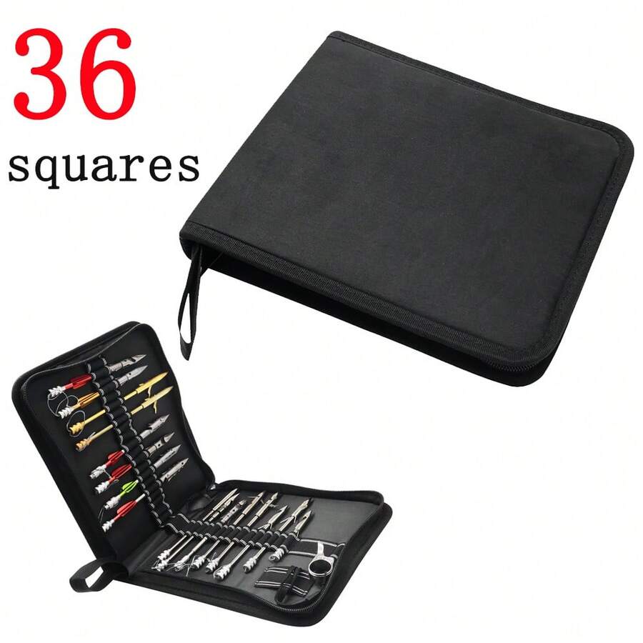 1pc Outdoor Hunting Gear - 36 Slot Storage Box, Slingshot Ammo Organizer - Black - View 1