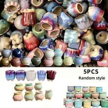 5 chậu trồng cây mini hình ngón tay cái, những chậu cây mọng nước nhỏ xinh, lý tưởng cho việc làm vườn tại nhà. Nhiều kiểu dáng dễ thương, món quà tuyệt vời. - nhiều màu - Xem 8