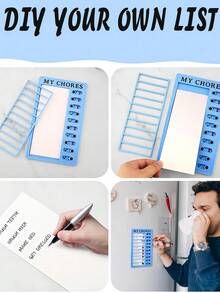 1pc Portable Shopping Planner Memo Board, To-Do List Board, Removable Reusable Plastic DIY Message Travel Planner Reminder Desk, Encourages Students To Develop Good Habits And Make Daily Study Task Plans, Prepare New Year And Christmas Gifts For Family And Children - 彩色 - 查看 11
