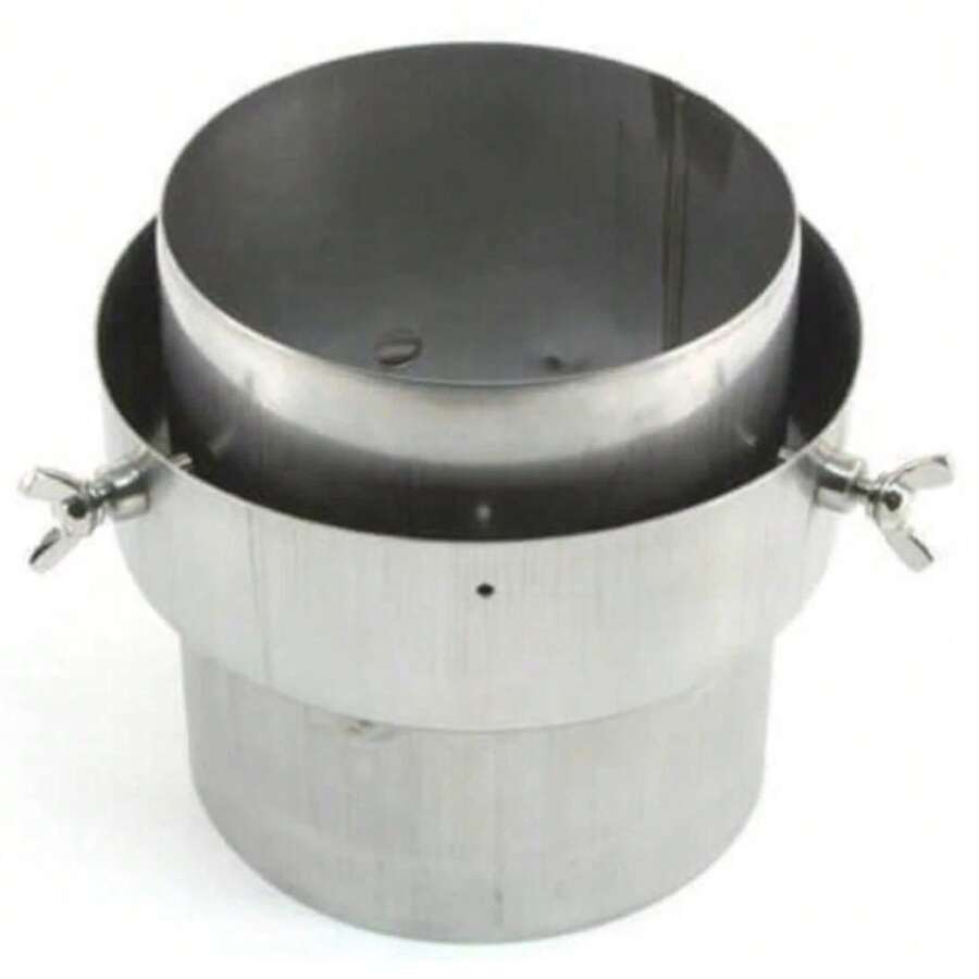 6" Inch To 6 Inch Adapter For Flue Stove Pipe To Flexible Flue Liner With Bolts - B - View 1