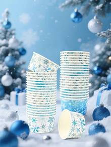 10件套雪花图案一次性纸碗、冰淇淋杯、零食碗、餐盘，适用于婴儿派对、性别揭晓派对等场合，可用作一次性餐具、冬季雪花主题生日派对装饰、婴儿派对装饰、性别揭晓派对装饰、男女宝宝周岁生日派对、婴儿生日派对用品、冬季雪花主题派对装饰、圣诞节装饰、礼品包装盒、餐碗，也适用于电影之夜、露营、野餐等场合。 - 雪花 - 查看 9