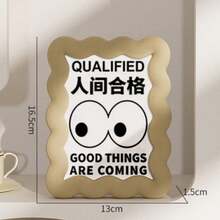 可爱时尚风格礼品方形波纹孟菲斯植绒树脂相框家居卧室桌面摆件 - 多色 - 查看 7