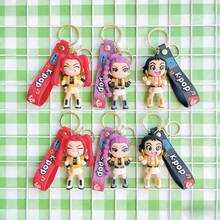 Hasbro Bộ 1 móc khóa Giáng sinh hình thần tượng dễ thương, mặt dây chuyền hình cô gái hoạt hình, móc khóa hình hổ, móc khóa đôi, phụ kiện trang trí túi hình anime, quà tặng ngày lễ cho bạn bè (Silicon) - Nhiều màu - Xem 8