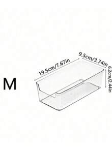1-3 piezas Caja de almacenamiento de papelería transparente apilable, Caja organizadora de almacenamiento de belleza para mujeres de gran capacidad, Organizador de escritorio multifuncional, Adecuado para almacenar cosméticos, notas y otros artículos diversos. Hogar, escuela y oficina. - transparente - Ver 13