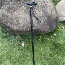 Lightweight Foldable Telescopic Hiking Pole, Non-Slip Durable Outdoor Trekking Walking Stick - Black - View 4