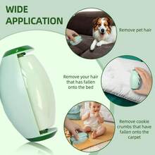 1 pièce Rouleau anti-peluches réutilisable et lavable, puissant enleveur de peluches convenant pour les vêtements, les animaux de compagnie et le nettoyage des meubles - Blanc - Voir 3