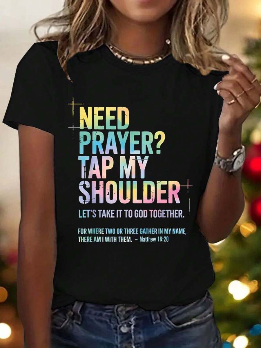 - - 0-8XL Camisetas impresas de estilo casual para mujer, capa base de modara salidas diarias, única y adecuada para todas las estaciones, uso cómodo con mangas cortas disponibles en múltiples colores. Camisetas divertidas para mujer