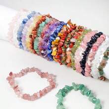 1pc Women's Asymmetrical Crystal Beaded Adjustable Bracelet, Vacation Style - White - View 4