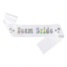 Rainbow Satin Ribbon Set Suitable For Bride's Party - Bridal Sash, Bachelorette Party Decor, Engagement Party Disco Theme Accessories - Multicolor - View 10