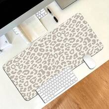 Large Desk Mat & Keyboard Wrist Rest Set, Non-Slip Desk Pad Protector, Suitable For Office And Home, Leopard Print Pattern - Mouse Pad - View 5