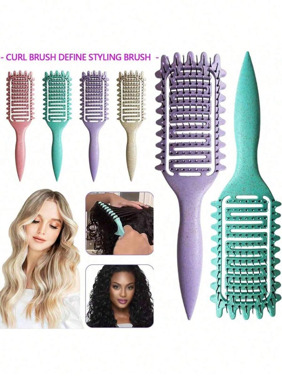 1 pieza Nuevo peine para peinar el cabello, peine rizado, peine para el cuidado del cabello, adecuado para el hogar, viajes, uso diario, regalo unisex - Peine para peinar - Ver 1
