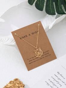 1pc Minimalist Fashion Tiger Pendant Necklace, Suitable For Women's Daily Wear - Gold - View 6