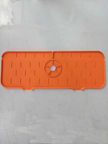 Alas Pengering Silikon Anti-Percikan untuk Keran Dapur TPR, Alas Pengering Wastafel dengan Alur Vertikal Pendek, Alas Pembersih - MultiWarna - View 15