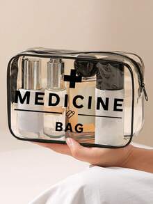 New Nurse Pattern Storage Bag - Transparent Toiletry Bag, Travel Essentials, Portable Travel Toiletry Bag With Zipper, Beach Transparent Pvc Toiletry Bag, Waterproof Storage Bag, Transparent Storage Bag, Data Cable And Usb Interface Storage Bag,Can Store Medicines, Medical Kits, Etc. - Multicolor - View 5