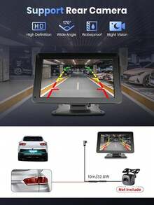 2026 New 7-Inch Wireless Apple CarPlay And Android Auto Car Player, Touchscreen Bluetooth Hands-Free/Screen Mirroring/Navigation/Voice Control/TF Card/AUX, Suitable For Cars, Trucks, SUVs - AHD Function - View 6