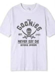 blusas para muje Women's The Gooniess Never Say Die T-shirt Cotton Clothing Fun Short Sleeve Round Neck T-shirt Adult Loose Breathable T-shirt - Blanco - Ver 1