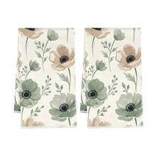 2pcs Kitchen Towels, Modern Kitchen Utensils Green Watercolor Floral Pattern Super Soft Microfiber Kitchen Towels, 40*60cm/15.7*23.6in Towels, Single-Sided Printed, Kitchen Dish Cloths, Suitable For Restaurant, Kitchen, Bathroom Decor, Holiday Gift - Multicolor - View 12