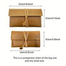 Genuine Crazy Horse Leather Tobacco Bag Retro Vintage Multi-Purpose Storage Pouch Portable Tobacco Carry Bag Gift For Men Special Occasion - to lớn - Xem 4