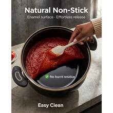 Large Capacity Gallon Enameled Cast Iron| Non-Stick Pan-Handle Cover. Home. Kitchen. Outdoors. Commercial Pot Cooking Tools (Various Stoves. Stew. Cook. Stew. Soup. Steam. Stir-Fry. Fried) Iron Pan - View 5
