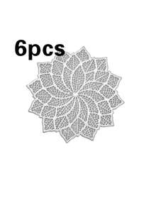 6/12pcs Leaf Coasters, Suitable For Wedding Table Decoration, Party Cup Mats, Daily Date Night Coasters, Ideal For Valentine's Day, Thanksgiving, Easter, Mother's Day - Multicolor - View 13