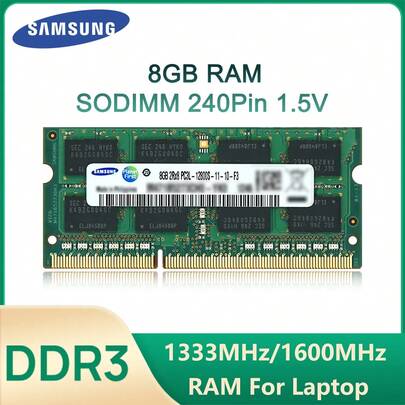  ذاكرة كمبيوتر محمول SAMSUNG DDR3 1.5 فولت / DDR3L 1.35 فولت 1333 ميجاهرتز 1600 ميجاهرتز 8 جيجابايت رام 204 دبوس SO-DIMM ذاكرة عصا للكمبيوتر المحمول / هدية عيد الميلاد / هدية عيد الميلاد / السنة الجديدة 2026 / عطلة / إصدار عيد الميلاد