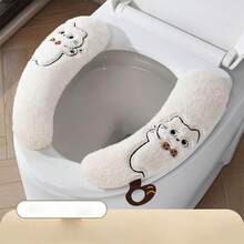 Penutup Dudukan Toilet Motif Kucing & Anjing yang Lembut & Tebal, Dapat Dicuci untuk Penggunaan di Rumah, Hangat & Nyaman untuk Semua Musim, Cocok untuk Semua Ukuran Toilet - MultiWarna - View 17