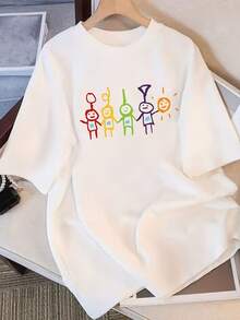 Suave figura de sol con antenas de cuatro colores, elegantes blusas para damas. - Blanco - Ver 7