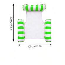 1 pieza Balsa inflable de PVC de 3 tubos, cama flotante para adultos, tumbona portátil para piscina - Multicolor - Ver 7