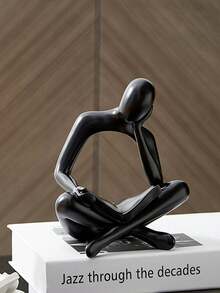 Kreative abstrakte Statue eines lesenden Menschen, hochwertige Harz-Handwerkskunst-Dekoration, geeignet für Schreibtisch, Wohnzimmer, Bücherregal, Nachttisch. Ein ideales Geschenk für Studenten, Zusammenkünfte, Freunde, Familie oder Lehrer. - Einheitsgröße - Übersicht 2