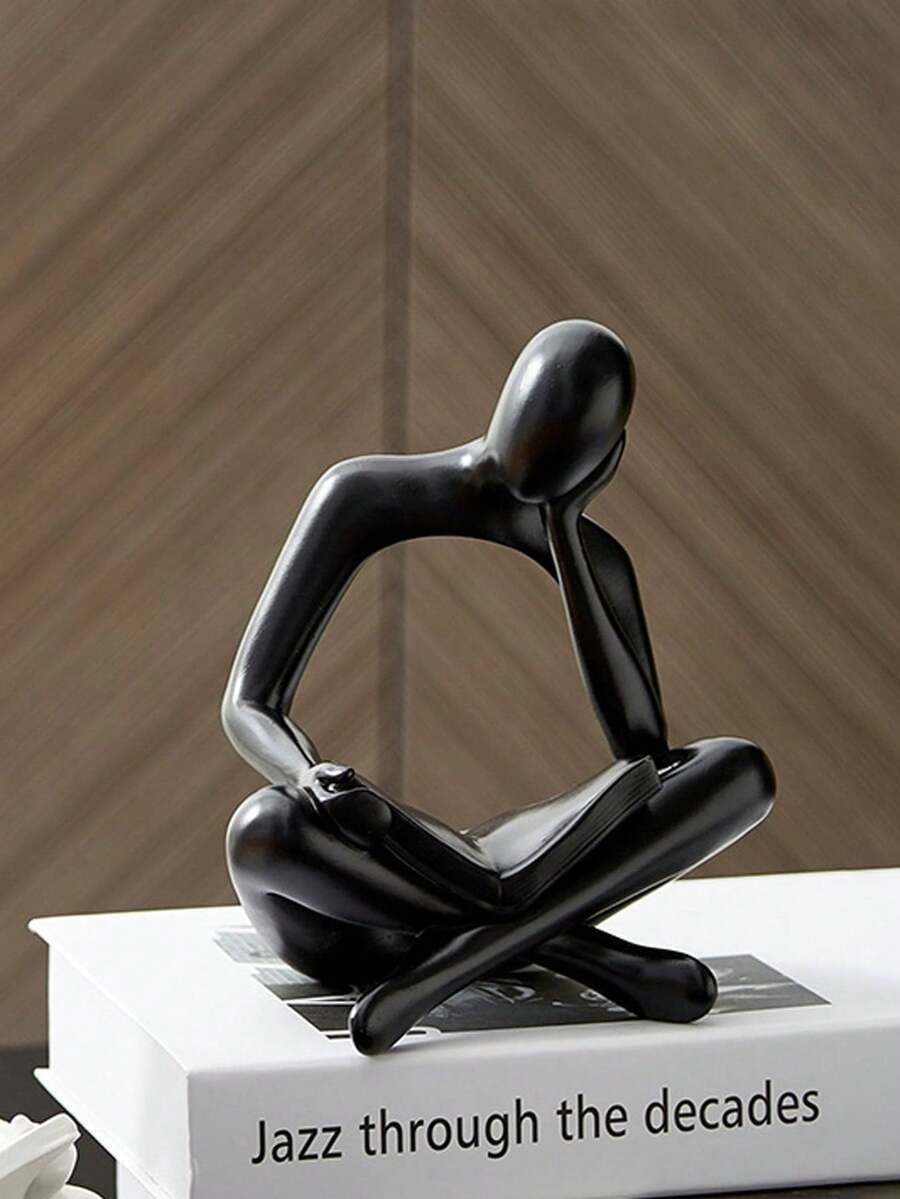 Kreative abstrakte Statue eines lesenden Menschen, hochwertige Harz-Handwerkskunst-Dekoration, geeignet für Schreibtisch, Wohnzimmer, Bücherregal, Nachttisch. Ein ideales Geschenk für Studenten, Zusammenkünfte, Freunde, Familie oder Lehrer.