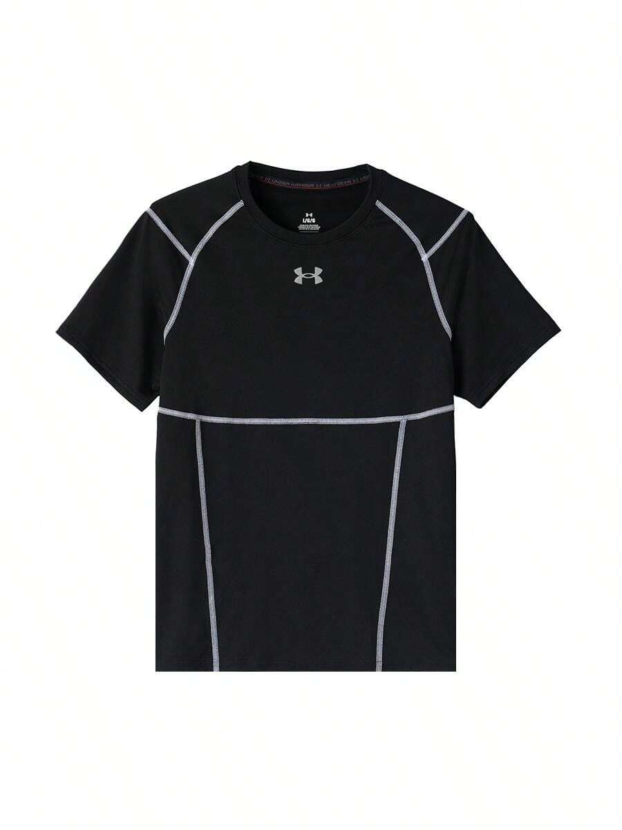 2026夏季新款UA HG Elite修身SS男士健身训练圆领短袖T恤 6015379-009 - 6015379-009 - 查看 1