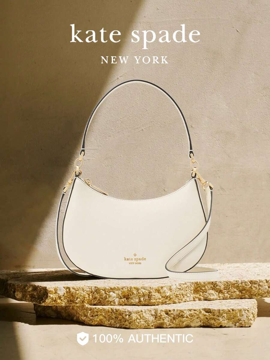 KS PAIGE Cute Hobo Bag Leather Crossbody Bag for Women Top Zip Shoulder Bag Ladies' Casual Cross Body Purse with Adjustable Strap - 白色 - 查看 1