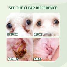 Oivolii 二合一大容量宠物湿巾 - 富含多种植物成分，适用于清洁宠物眼睛、耳朵和褶皱处。温和去除泪痕、眼垢和分泌物，保持宠物清洁清爽。适用于犬猫，方便旅行携带。（200片） - 洋甘菊 - 查看 5