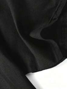 Camiseta Casual Minimalista con Patrón Elegante y Moderno para Año Nuevo, Camiseta de Cuello Redondo para Mujer, para Todas las Temporadas, Suave y Cómoda - Estilo Vintage Urbano, Unisex, de Algodón, Manga Corta, Cuello Redondo. - Negro - Ver 4