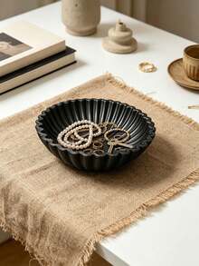 1个凹陷莲花边装饰碗，ins风家居装饰，树脂工艺品 - 彩色 - 查看 10