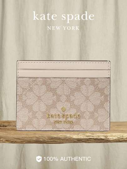 Kate Spade KS Signature Series Wallet, Card Holder, Card Case, Ultra-Thin Front Pocket Wallet, RFID Blocking Super Slim Card Sleeve