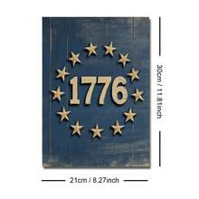 1 pieza Cartel de lienzo patriótico con diseño vintage azul del 250 aniversario de América, impresión de arte de pared para el 4 de julio, Día de la Independencia de EE. UU., minimalista 1776 bandera retro, decoración del hogar moderna para dormitorio, sala de estar, con/sin marco - A - Ver 12