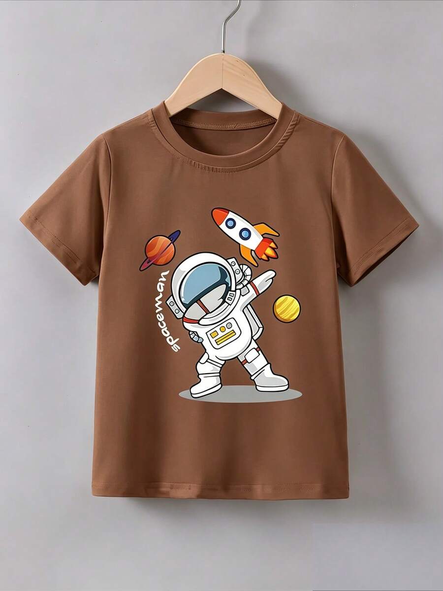 Young Boys T-Shirts - 棕色 - 查看 1