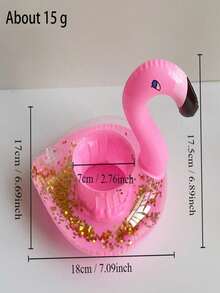 1/3pcs Inflatable Flamingo Drink Holder, Flamingo Float Mat, Floating Coaster, Inflatable Cup Holder, Flamingo Coaster, Suitable For Summer Party Decor, Hawaiian Style, Birthday Party, Wedding, Beach And Pool Activities - One Size Fits All - View 10