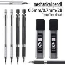 Bút chì bấm kiểu tối giản, ngòi tự động 0.5mm, văn phòng phẩm viết và vẽ mượt mà. - Lõi chì gửi 0,5mm - Xem 1