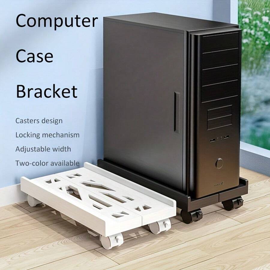 Universal Tray, Computer CPU Tray, Office Computer CPU Tray, Printer Tray, Movable Tray, Retractable CPU Tray, Suitable For Computers, Printers, Air Purifiers And Small Appliances - Multicolor - View 1
