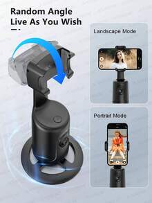 Giá đỡ điện thoại chống rung tự động theo dõi khuôn mặt, camera góc rộng, bộ dụng cụ sáng tạo nội dung cho quay vlog selfie, phát trực tiếp, livestream và gọi video. - Nhiều màu - Xem 8