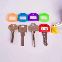 4pcs/6pcs/8pcs/10pcs Set Random Color Keychains, 2.8cm/1.1in Retractable Key Identification Tags, Fits Most Keys - Stylish, Easy To Install, Men's Home Office Accessories - Multicolor - View 9