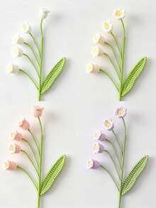 5 Buah Ranting Bunga Lily of the Valley Buatan Tangan, Dekorasi Rumah Mewah untuk Ruang Makan, Gaya Ins - MultiWarna - View 12