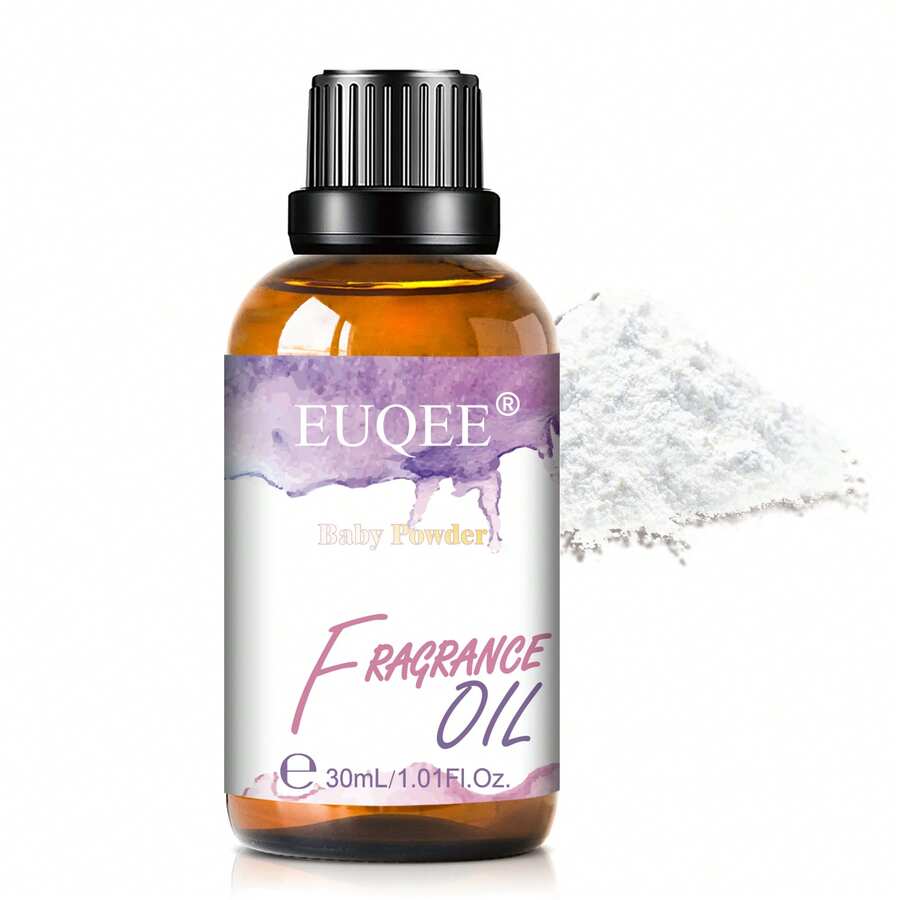 EUQEE 1瓶装 30毫升/1.01液盎司 婴儿爽身粉香氛精油，优质精油，适用于香薰机、加湿器、DIY手工、家居香薰护肤、室内喷雾、车载香氛，持久留香，理想礼品 - 嬰兒爽身粉 - 查看 1