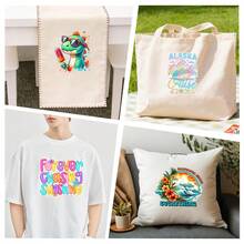 9PC DIY iron on transfers for tshirts,  Alaska Cruise   Carnival Season   Pool Days   Forever Chasing Sunshine   Ocean Breeze Salty Hair Palm Trees Sunsets Summer   Yeehaw Mermaid   Saltwater Heals Everything   Wander And Roam , Easy Heat Transfer for Clothing, T-Shirts, Jeans, Backpacks, Hats & Pillows,  Washable Stickers Perfect for Casual Style, Ideal Gift for Women and Men. - Zufälliger Stil - Übersicht 4
