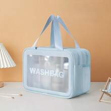 Túi đựng đồ trang điểm PVC tách khô và ướt, túi du lịch chống thấm nước hai lớp dung tích lớn, túi đựng đồ tắm và mỹ phẩm. - Nhiều màu - Xem 9