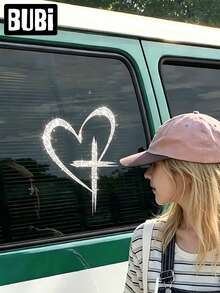 Bling Cross Heart Car Stickers Decals Diamond Decorative Auto Accessories Window Full Body Decorative Sticker For Women Man Girls Universal Cars Stuff - Cross - View 6