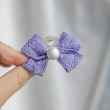 1pc Purple Bow Hair Clip, Cute Small Side Claw Clips, Forehead Clips, Women's Bangs Clips, Bow Hair Accessories, Ponytail Clips, Sweet Hair Claw Suitable For Daily And Holiday Wear,Festival,Party - Purple - View 9