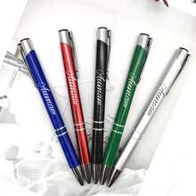 Bộ 1/2/6/12/24/36 bút bi khắc laser theo yêu cầu, bút bi nhôm rút, ngòi cỡ trung bình, mực đen, quà tặng cá nhân hóa cho người lớn và thanh thiếu niên - lý tưởng cho trường học, văn phòng và quà tặng ngày lễ. - Nhiều màu - Xem 6